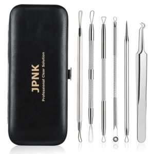 JPNK 6-Piece Blackhead & Comedone Extractor Kit with Storage Case - Image 1