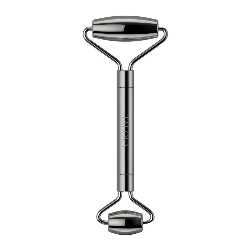 TALOVA 304 Stainless Steel Facial Ice Roller – Cold Therapy Face & Under-Eye Massage Tool