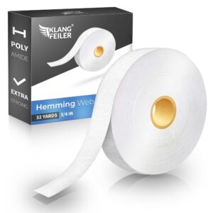 Klangfeiler Hemming Tape – Iron-On Fabric Adhesive Tape for Clothes, Curtains & Home Sewing - Image 1