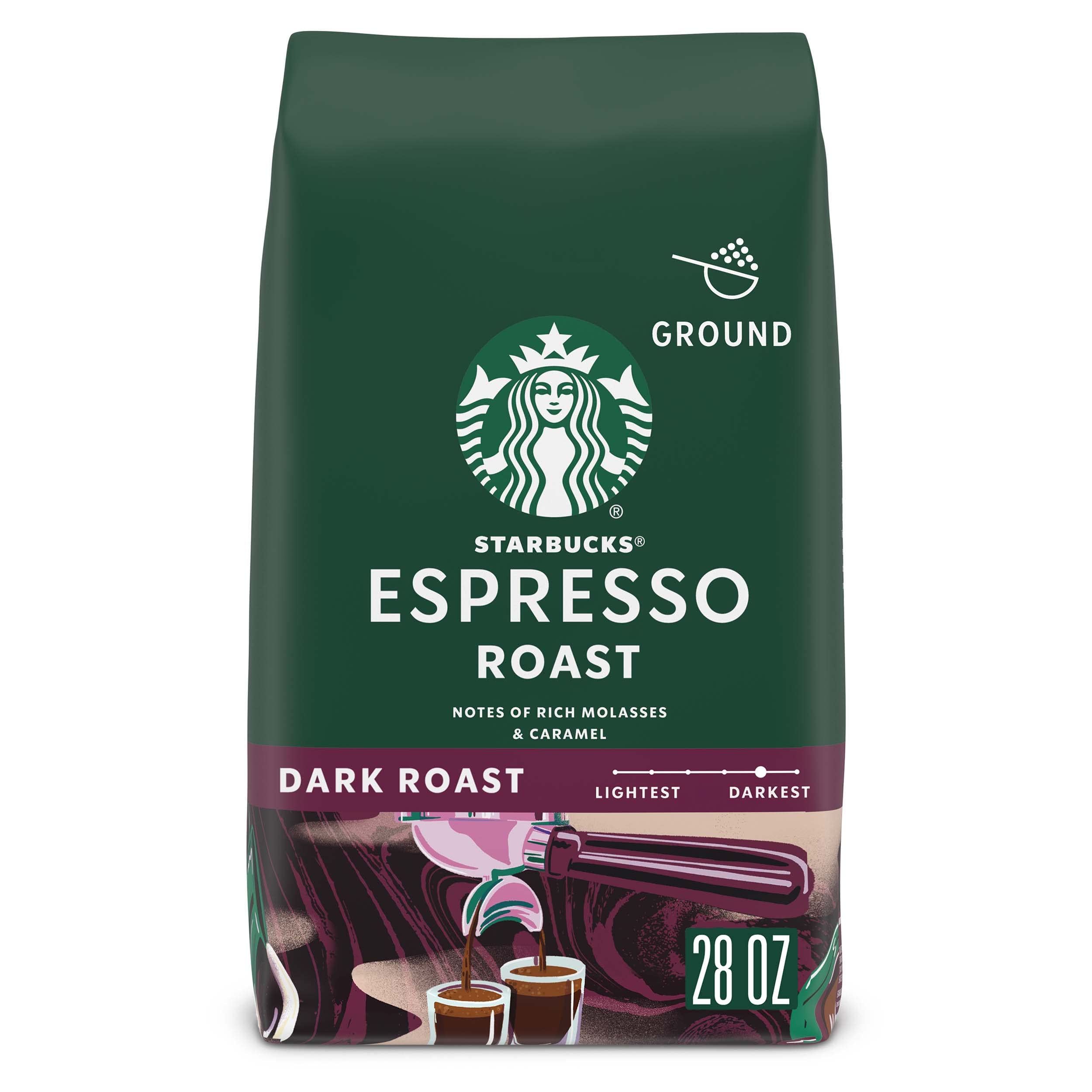 Starbucks Espresso Roast Ground Coffee – Dark Roast, 100% Arabica - Image 1