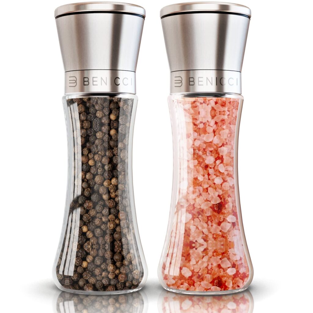 Premium Stainless Steel Pepper Grinder – Adjustable Manual Salt & Pepper Mill for Kitchen & Dining
