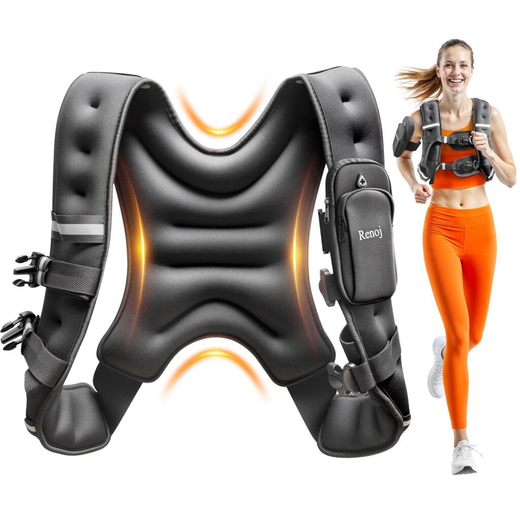 Renoj Weighted Vest for Men & Women – Fitness Training Vest for Walking, Running & Workouts