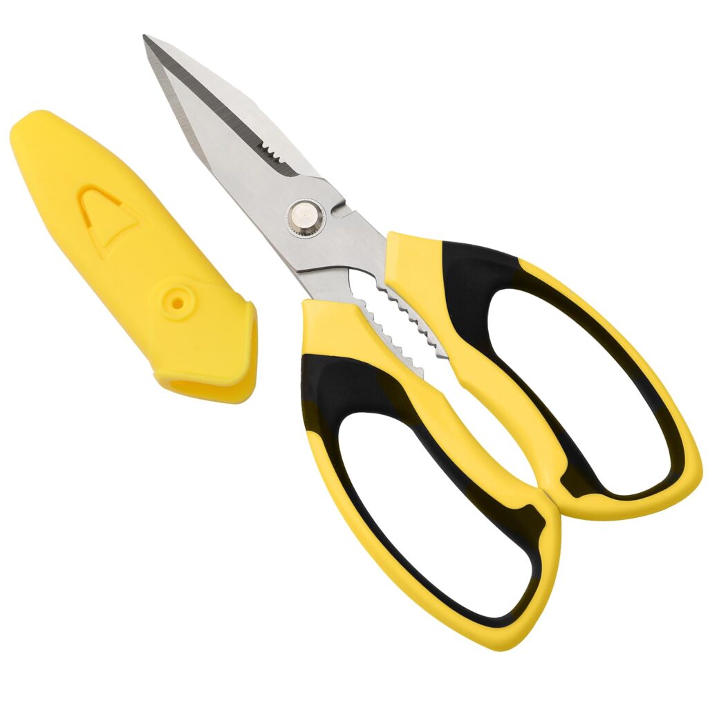 8-Inch Heavy-Duty Utility Scissors – Stainless Steel Serrated Multipurpose Shears