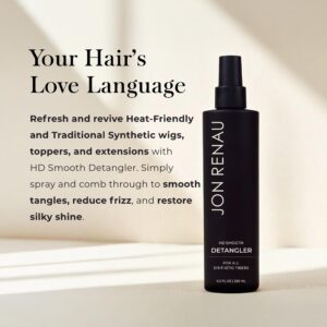 Jon Renau HD Smooth Detangler – Conditioning Spray for Synthetic Wigs & Hair Extensions, 8.5 oz - Image 1