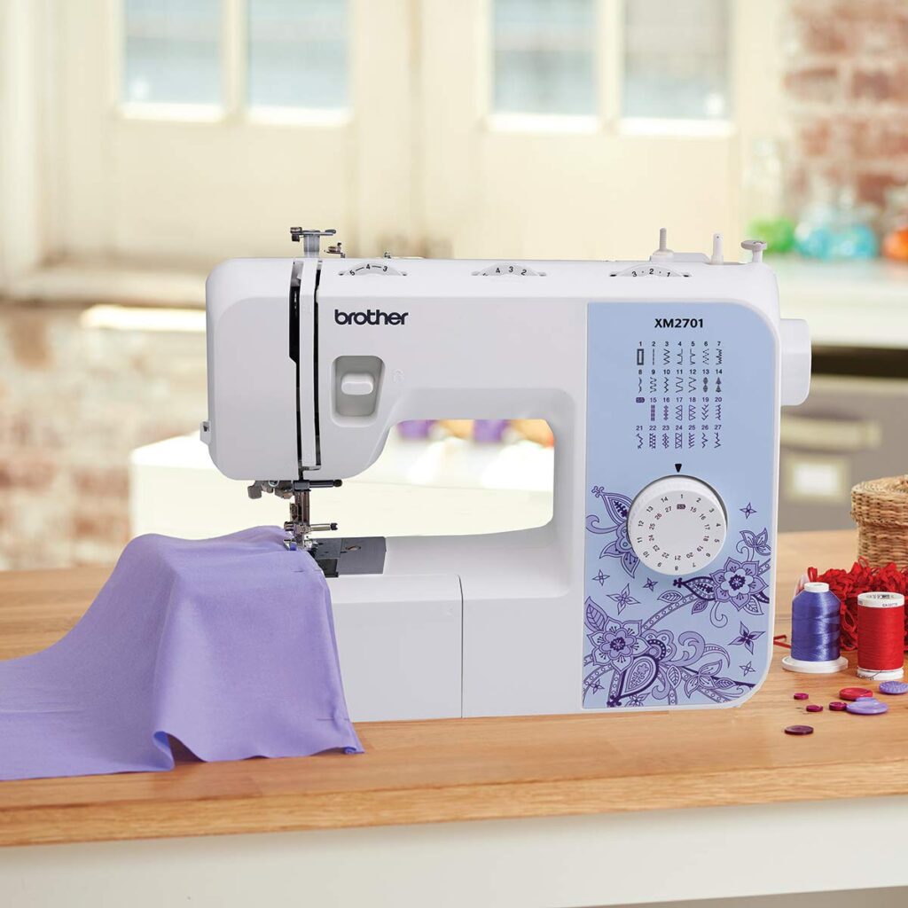 Brother XM2701 Lightweight Full-Featured Sewing Machine – 27 Stitches, 6 Sewing Feet & 1-Step Buttonhole
