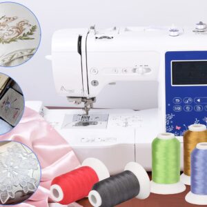 Simthread 63 Colors Polyester Embroidery Machine Thread Kit – 40 Weight, 550 Yards - Image 7