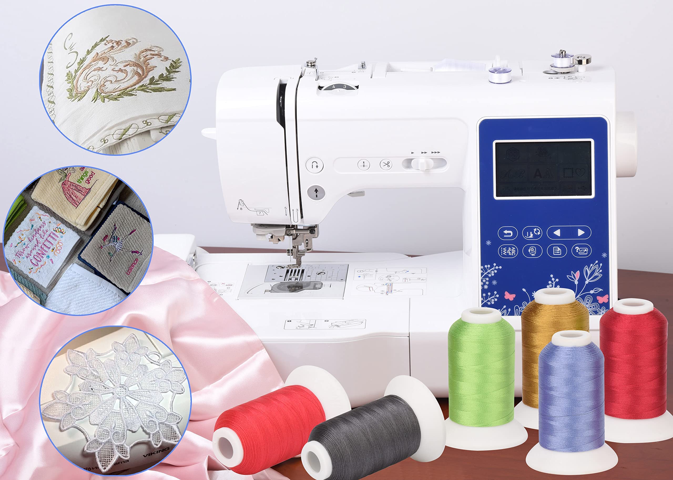 Simthread 63 Colors Polyester Embroidery Machine Thread Kit – 40 Weight, 550 Yards - Image 7