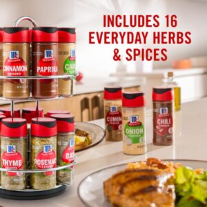McCormick 24-Jar Spice Rack Organizer – Chrome Finish with 24 Popular Spices Included - Image 8