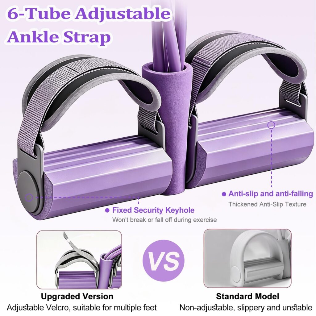 Adjustable Resistance Bands with Handles – Portable Full Body Workout Exercise Set