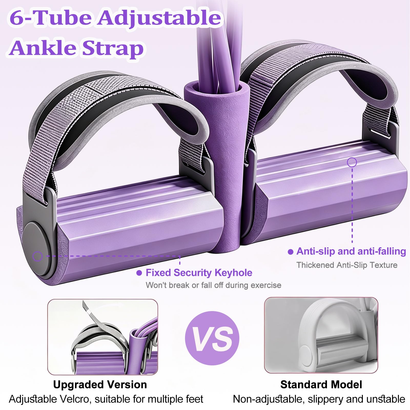 Adjustable Resistance Bands with Handles – Portable Full Body Workout Exercise Set - Image 1