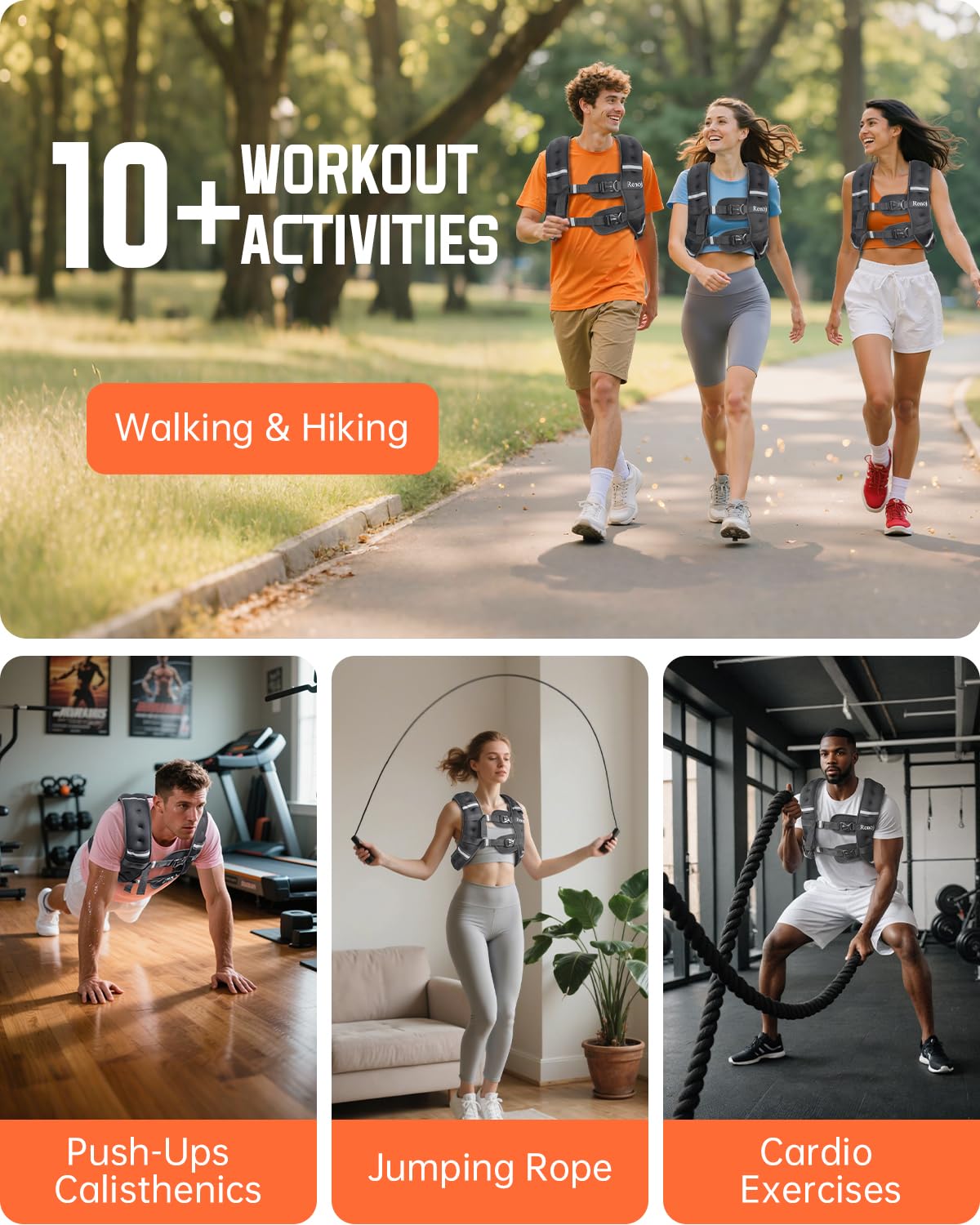 Renoj Weighted Vest for Men & Women – Fitness Training Vest for Walking, Running & Workouts - Image 3