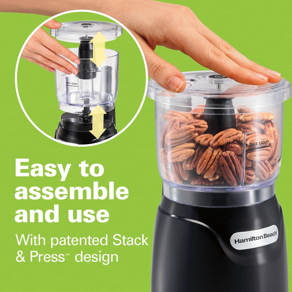 Hamilton Beach 3-Cup Electric Food Chopper – 350W Mini Food Processor