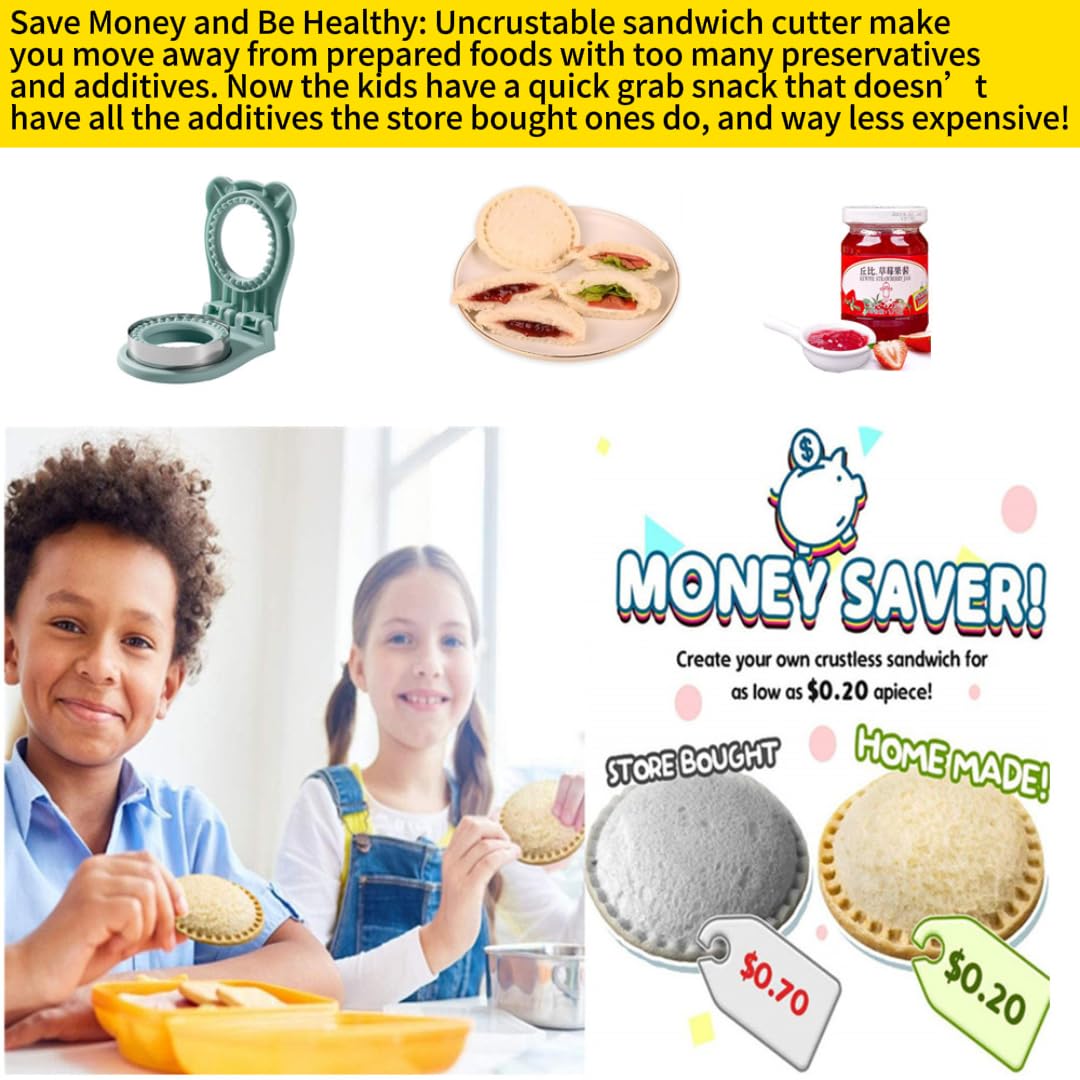 CHICHAUS 3.7-Inch Sandwich Cutter & Sealer – Uncrustable Sandwich Maker - Image 7