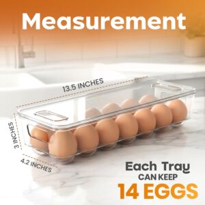 14-Egg Refrigerator Storage Container with Lid – Stackable Egg Holder, 2 Pack - Image 8