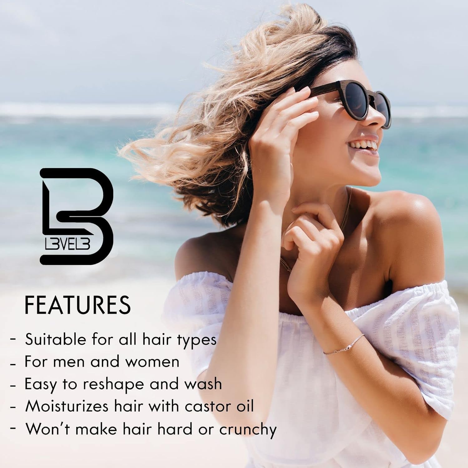 L3VEL3 Sea Salt Texturizing Spray – Volumizing Hair Spray with Light Hold, 8.45 fl oz - Image 7