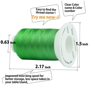 Simthread 63 Colors Polyester Embroidery Machine Thread Kit – 40 Weight, 550 Yards - Image 6