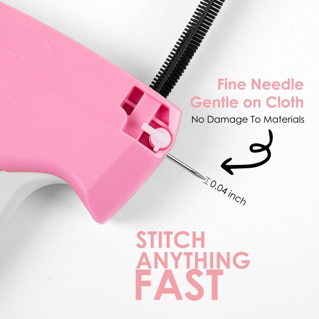 Stitch Gun for Clothes – Handheld Quick Clothing Repair Tool with 6 Needles & 2000 Fasteners