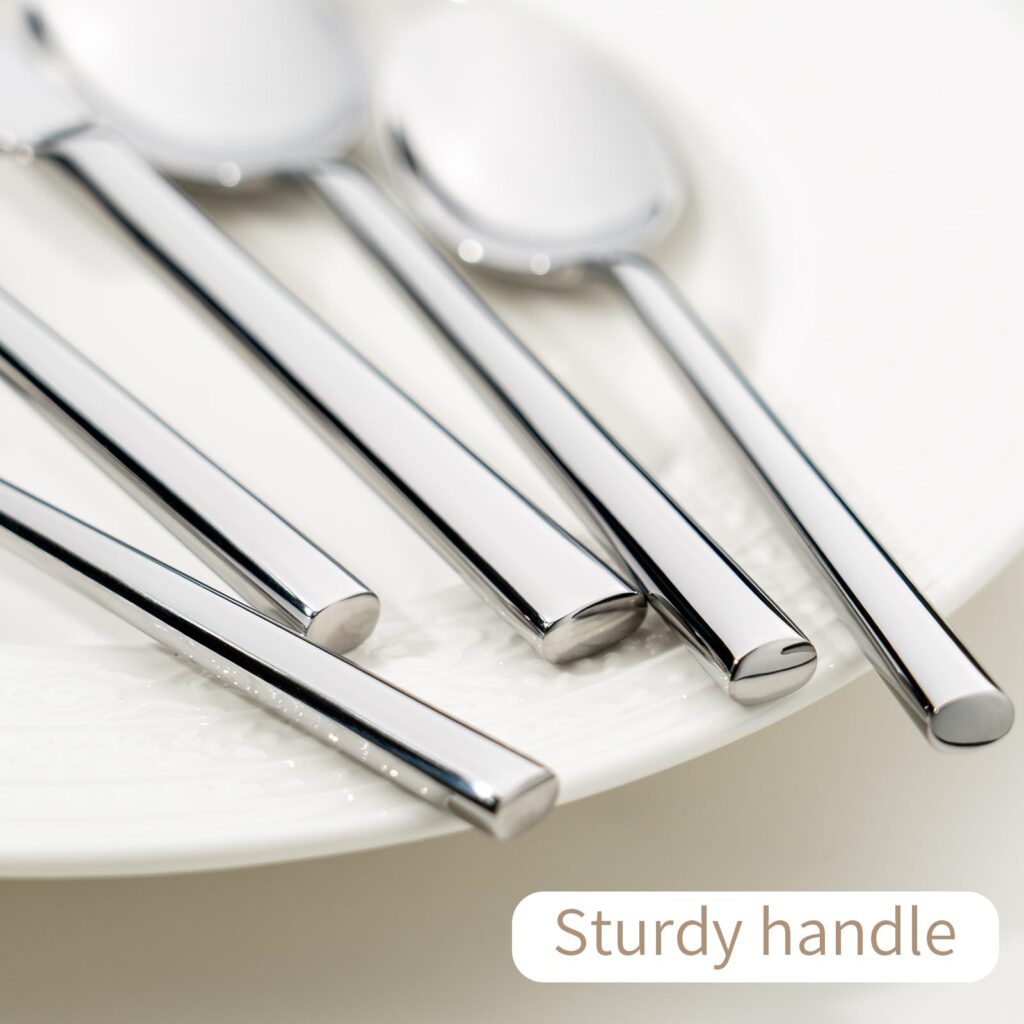 20-Piece Stainless Steel Flatware Set – Modern Silverware Set for 4