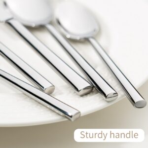 20-Piece Stainless Steel Flatware Set – Modern Silverware Set for 4 - Image 8