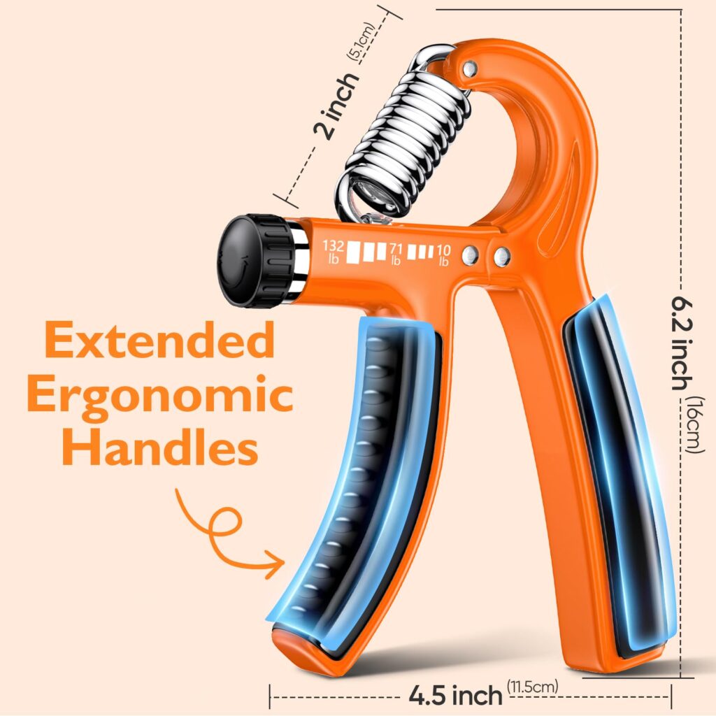 FitBeast Adjustable Hand Grip Strengthener – 10–132 lb Forearm & Wrist Trainer