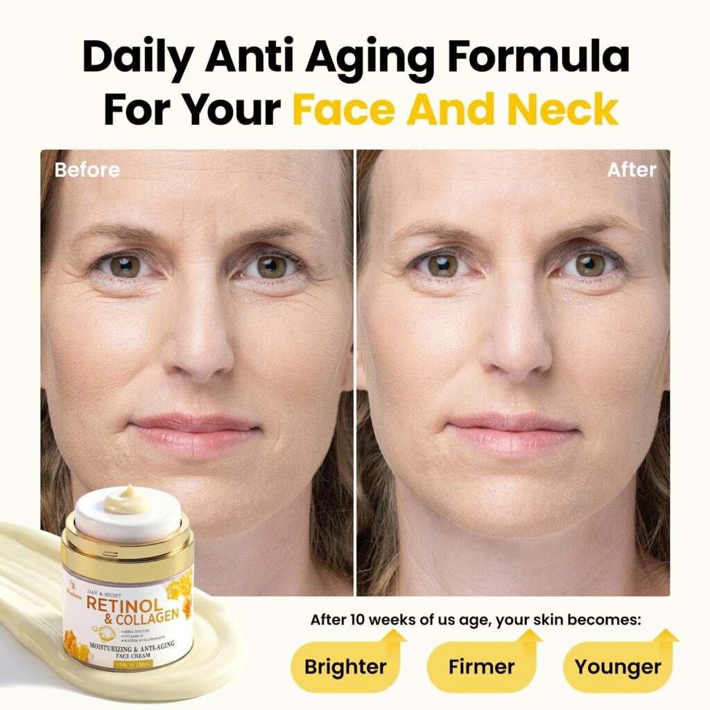 Retinol Face Cream with Collagen & Hyaluronic Acid – Anti-Aging Moisturizer