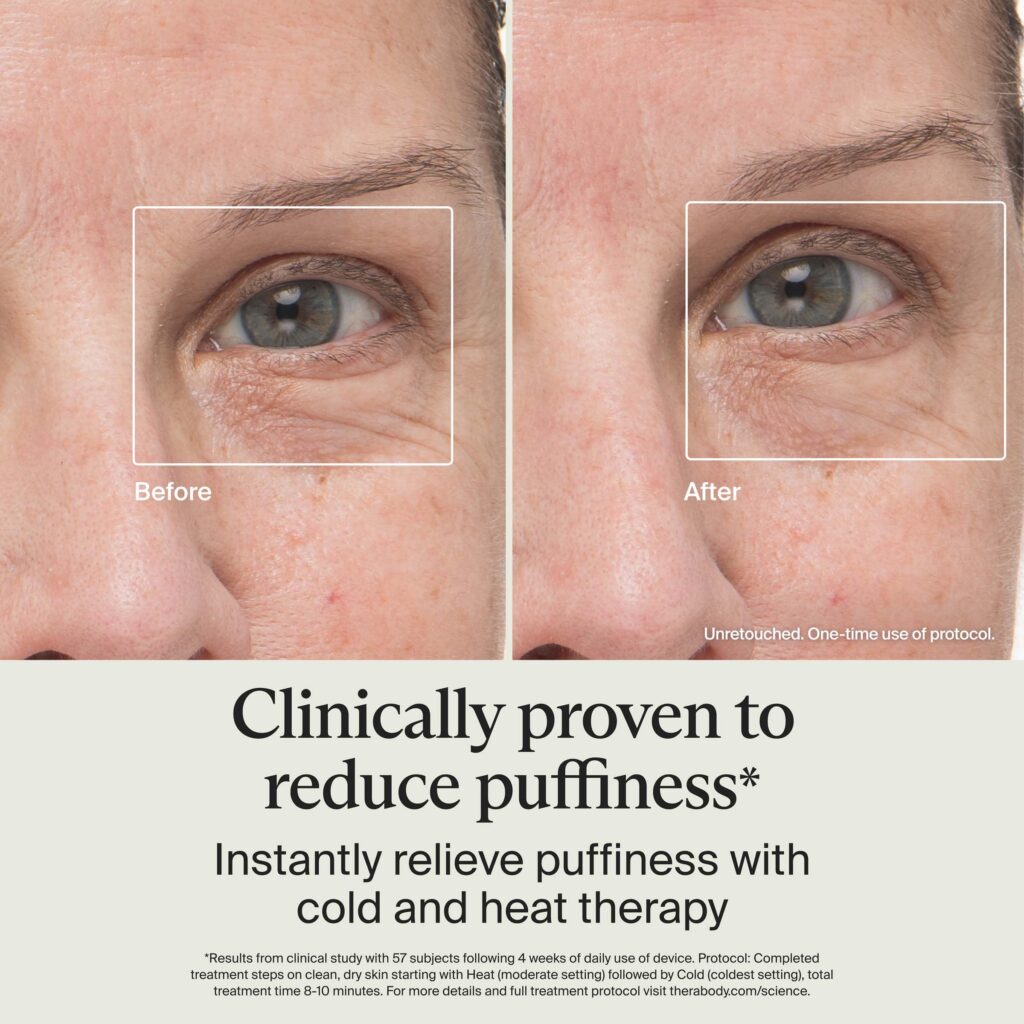 Therabody TheraFace Depuffing Wand – Hot & Cold Facial Skincare Treatment