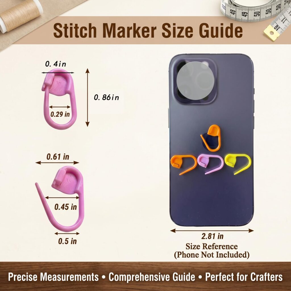 Meikeer 150PCS Locking Stitch Markers with Storage Box – 10 Colors