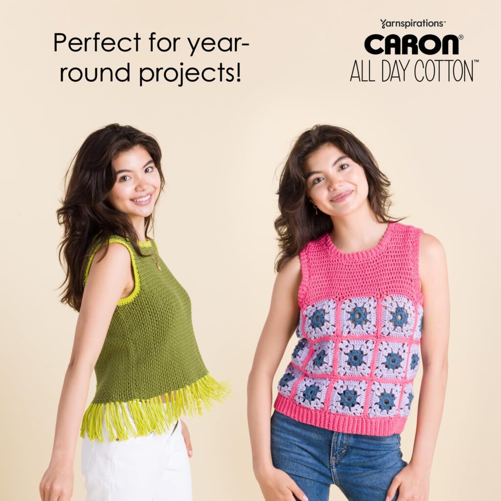 Caron All Day Cotton Yarn, 3-Pack, 173 Yards Each, 100% Mercerized Cotton, Cream