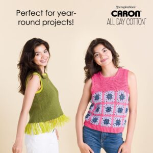 Caron All Day Cotton Yarn, 3-Pack, 173 Yards Each, 100% Mercerized Cotton, Cream - Image 5