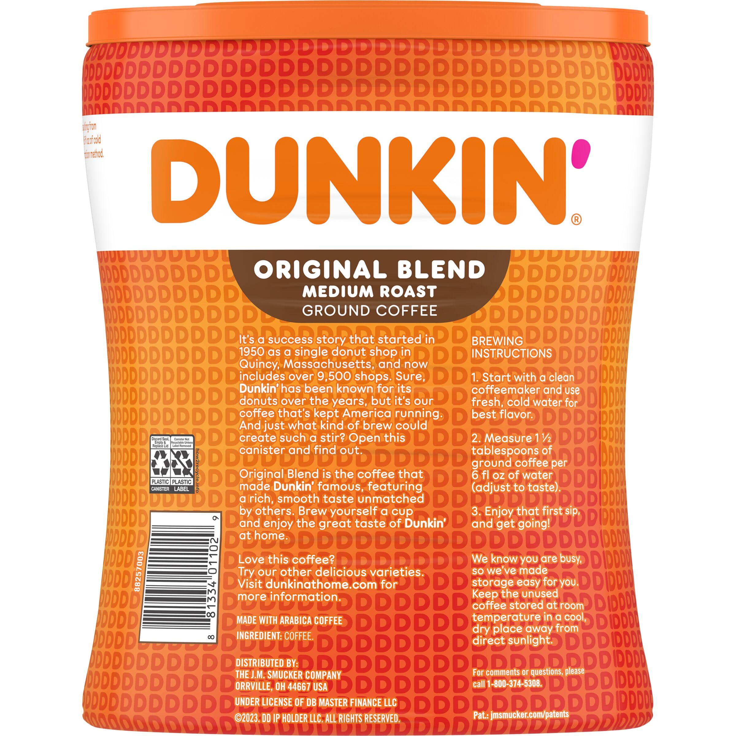 Dunkin' Original Blend Ground Coffee – Medium Roast, 30 oz - Image 6