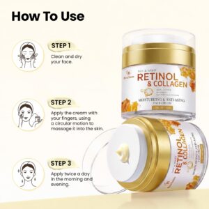 Retinol Face Cream with Collagen & Hyaluronic Acid – Anti-Aging Moisturizer - Image 2