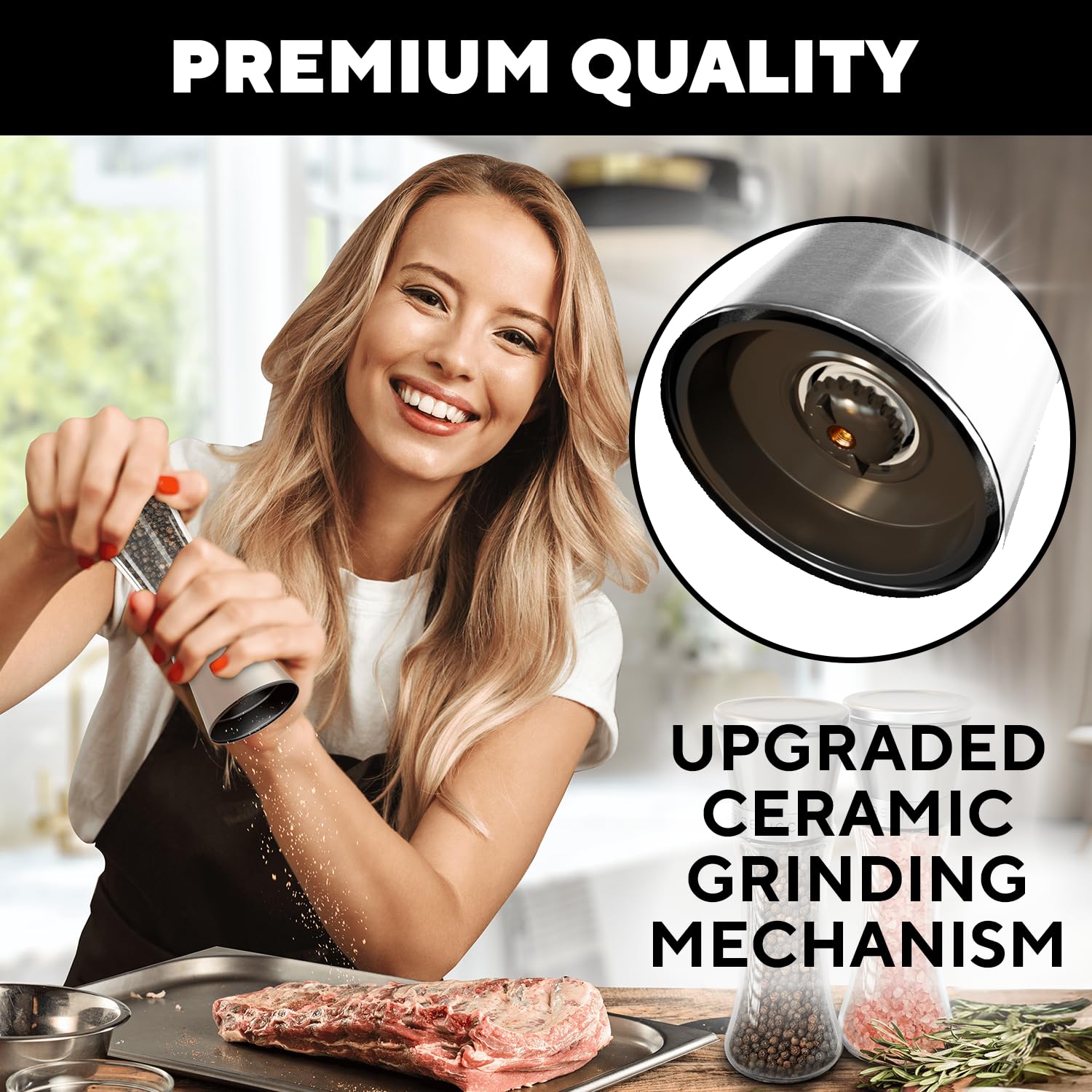 Premium Stainless Steel Pepper Grinder – Adjustable Manual Salt & Pepper Mill for Kitchen & Dining - Image 5