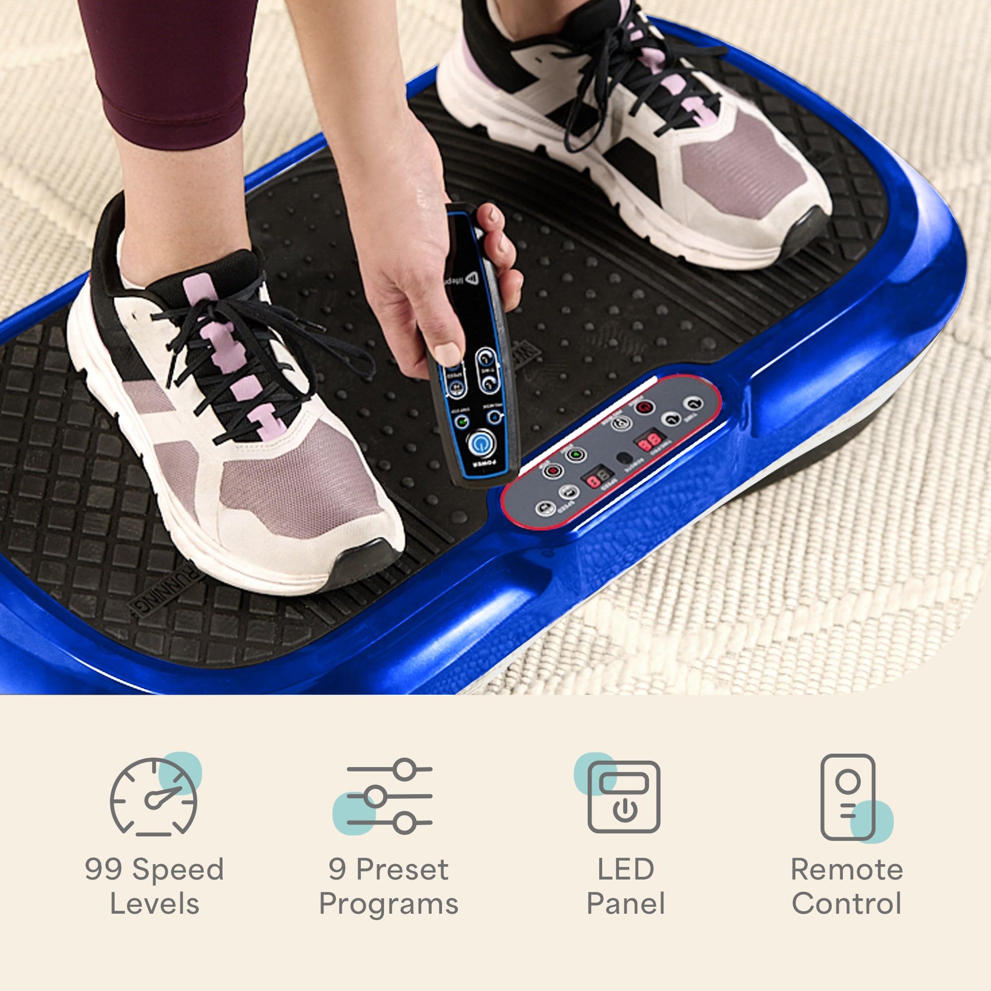 LifePro Waver Vibration Plate Exercise Machine – Full Body Workout Platform with Resistance Bands - Image 6
