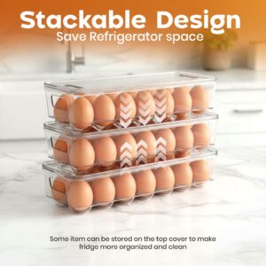 14-Egg Refrigerator Storage Container with Lid – Stackable Egg Holder, 2 Pack - Image 5
