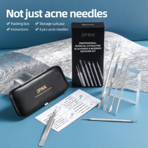 JPNK 6-Piece Blackhead & Comedone Extractor Kit with Storage Case - Image 3