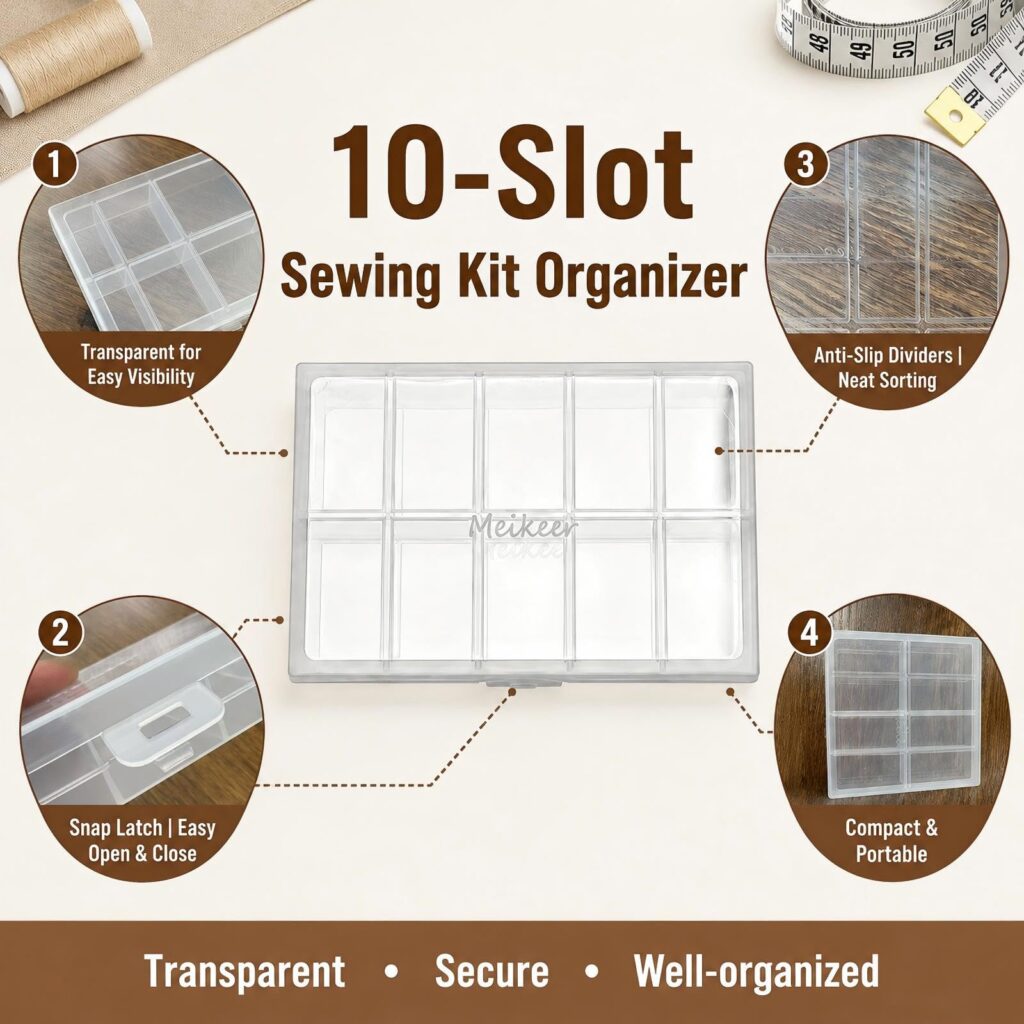 Meikeer 150PCS Locking Stitch Markers with Storage Box – 10 Colors