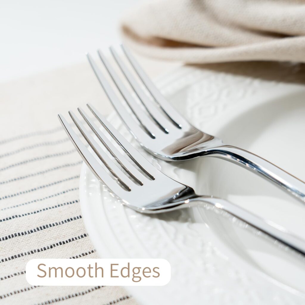 20-Piece Stainless Steel Flatware Set – Modern Silverware Set for 4