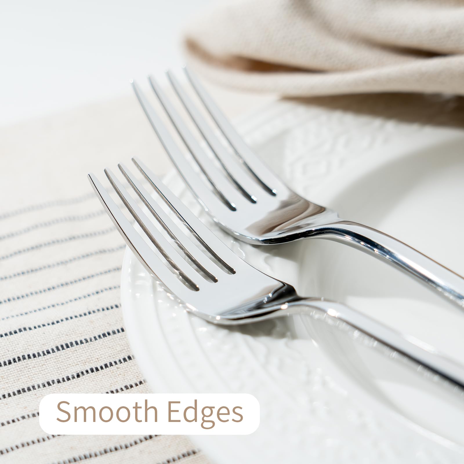 20-Piece Stainless Steel Flatware Set – Modern Silverware Set for 4 - Image 7