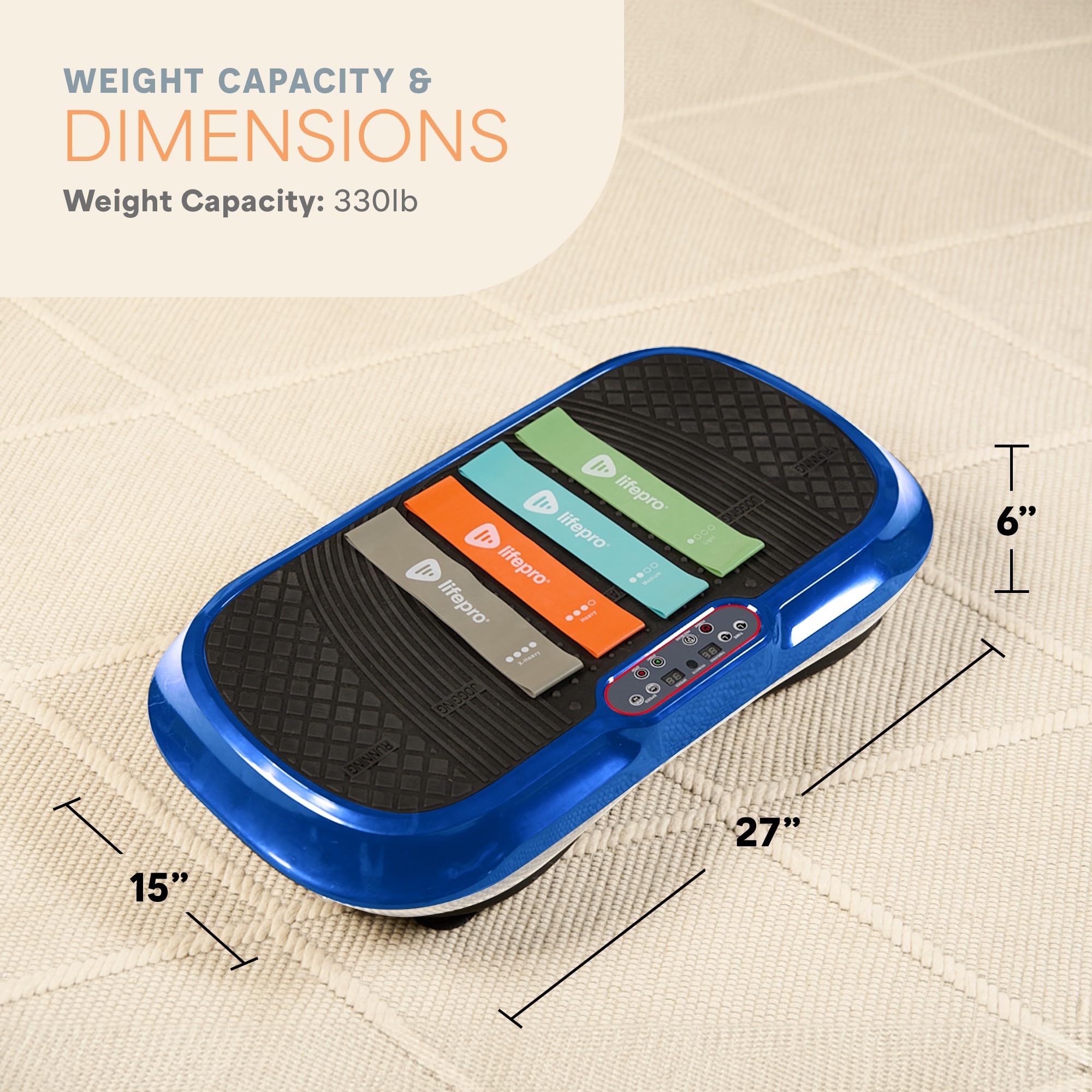 LifePro Waver Vibration Plate Exercise Machine – Full Body Workout Platform with Resistance Bands - Image 7