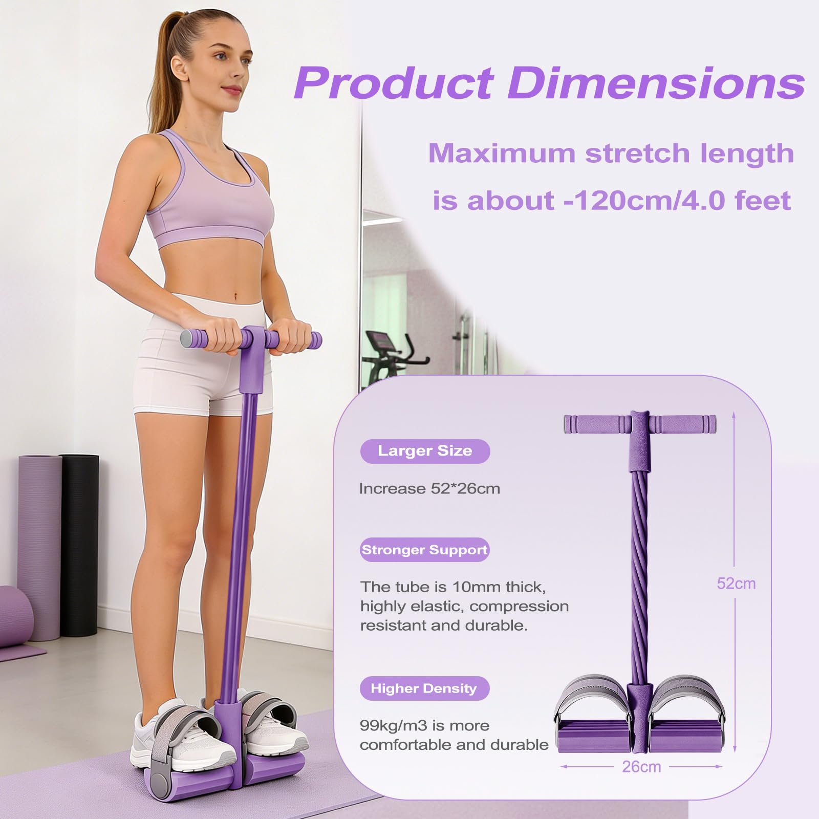 Adjustable Resistance Bands with Handles – Portable Full Body Workout Exercise Set - Image 4