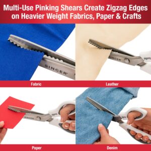 SINGER Pinking Shears, 8.5-Inch Stainless Steel Scissors, White - Image 5