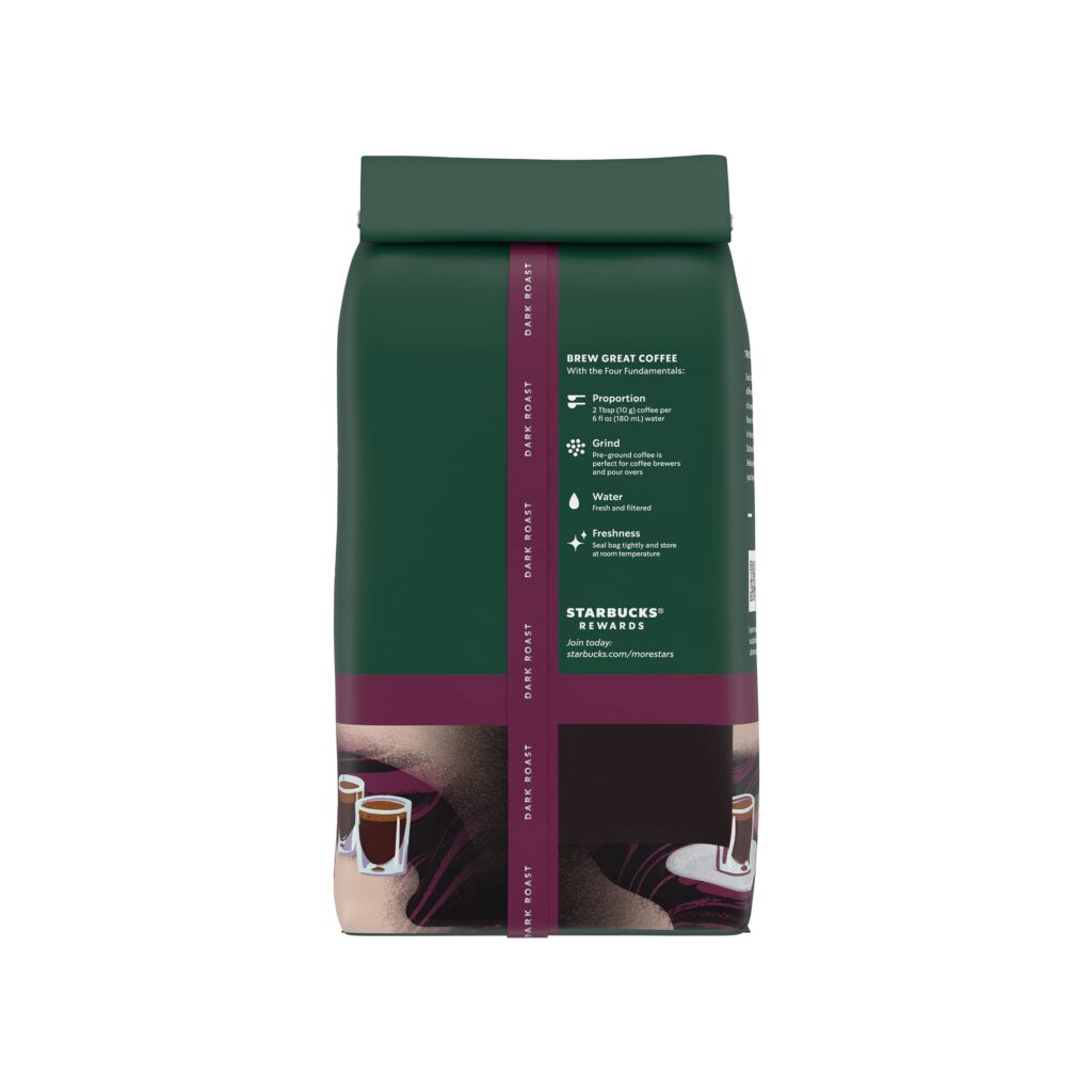 Starbucks Espresso Roast Ground Coffee – Dark Roast, 100% Arabica
