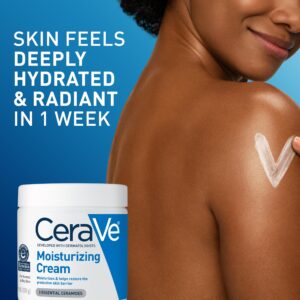 CeraVe Moisturizing Cream for Face & Body – 19 oz, Hydrating Cream with Ceramides & Hyaluronic Acid - Image 8
