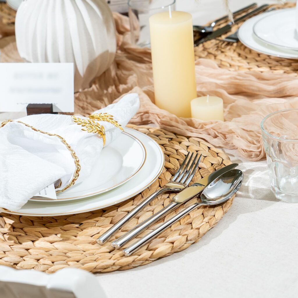 20-Piece Stainless Steel Flatware Set – Modern Silverware Set for 4