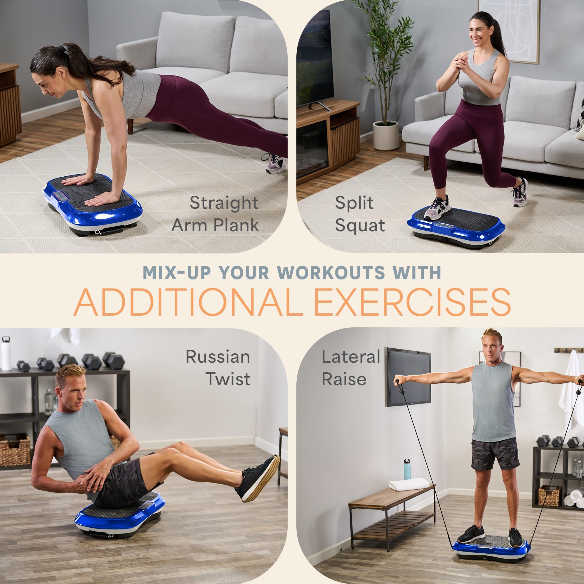 LifePro Waver Vibration Plate Exercise Machine – Full Body Workout Platform with Resistance Bands - Image 2