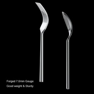 20-Piece Stainless Steel Flatware Set – Modern Silverware Set for 4 - Image 3